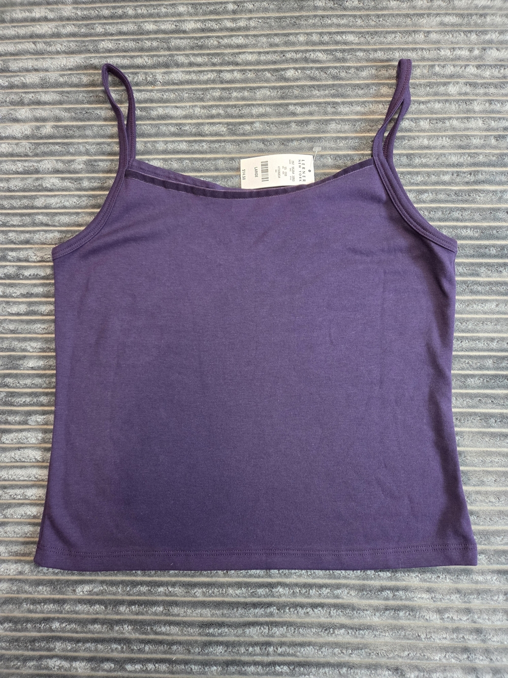 New York & Company Deep Purple Spaghetti Strap Tank